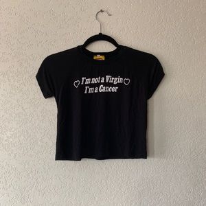 O-mighty virgin crop tee